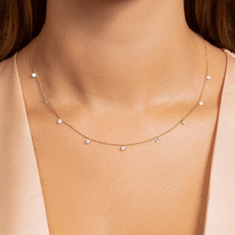 Grace Dainty Cz Diamond Necklace - Waterproof Jewelry